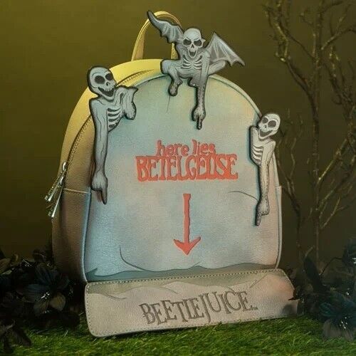 Entertainment Earth Beetlejuice Tombstone Glow-in-the-Dark Mini Backpack