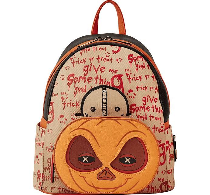 LoungeFly Trick 'R Treat Sam Pumpkin Mini Backpack